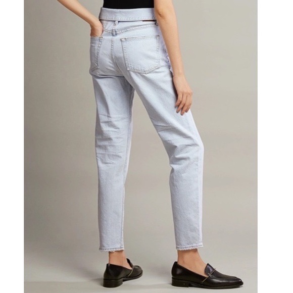 NWOT Jean Atelier Flip Fold-Over High-Rise Straight Leg Jeans Size 28 - Picture 4 of 11